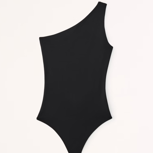 Abercrombie One Shoulder Tank Bodysuit in Black - Picture 5 of 6